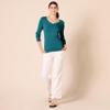 Amazon Essentials Women's Regular-Fit Lightweight Long-Sleeve V-Neck Sweater (Available in Plus Size), Teal Blue Heather, X-Large view 4
