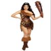 Dreamgirl Women's Clubbin' Cutie Leopard Cavewoman Costume Dress view 1