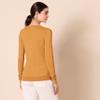 Amazon Essentials Women's Regular-Fit Lightweight Long-Sleeve V-Neck Sweater (Available in Plus Size), Mustard Heather, Large view 3