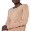 Amazon Essentials Women's Long-Sleeve Lightweight Crewneck Sweater (Available in Plus Size), Camel Heather, Large view 4