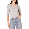 Amazon Essentials Women's Regular-Fit Lightweight Long-Sleeve V-Neck Sweater (Available in Plus Size), Light Grey Heather, X-Large view 1