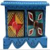 India Meets India Handmade Crafted Wooden and Ceramic Small Chest of 2 Decorated Drawer Jewellery Organizer, Chest Drawer Handicraft view 1
