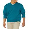 Amazon Essentials Men's V-Neck Pullover Sweater (Available in Big & Tall), Teal Blue Heather, XX-Large view 1