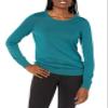 Amazon Essentials Women's Long-Sleeve Lightweight Crewneck Sweater (Available in Plus Size), Teal Blue, Medium view 1
