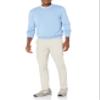 Amazon Essentials Men's Long-Sleeve Crewneck Sweater, 100% Cotton, Big & Tall Options Available, Light Blue Heather, Medium view 4