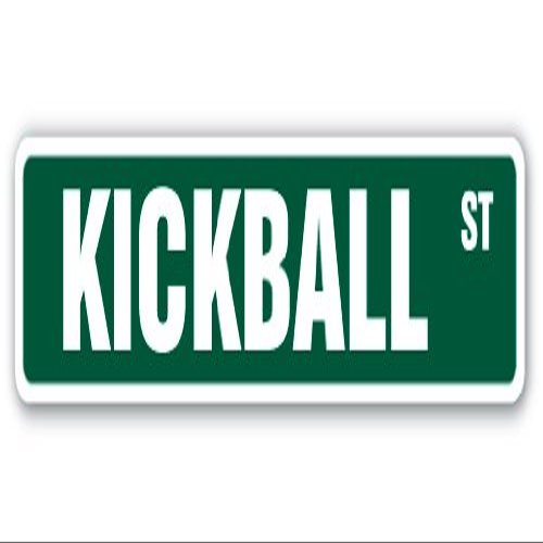 Kickball Street Sign Balls Goalie Goal net Team | Indoor/Outdoor | 24" Wide