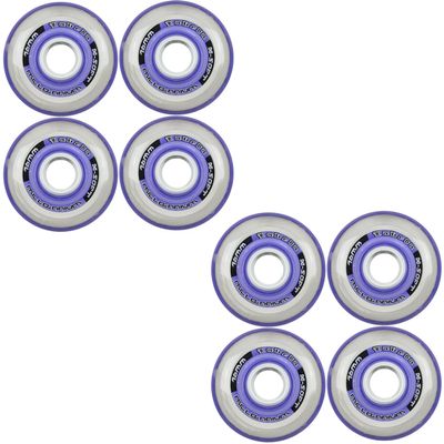 Labeda Millennium Gripper Purple Roller Hockey Inline Wheels 76mm X-Soft 8 Pack