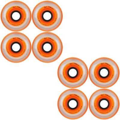 Labeda Millennium Gripper Orange Roller Hockey Inline Wheels 76mm Soft 8 Pack