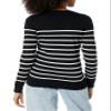 Amazon Essentials Women's Long-Sleeve Lightweight Crewneck Sweater (Available in Plus Size), Black Grey White Stripe, XX-Large view 3