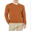 Amazon Essentials Men's V-Neck Pullover Sweater (Available in Big & Tall), Rust, Medium view 1