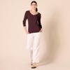Amazon Essentials Women's Regular-Fit Lightweight Long-Sleeve V-Neck Sweater (Available in Plus Size), Dark Burgundy, Medium view 4