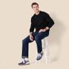Amazon Essentials Men's Long-Sleeve Crewneck Sweater, 100% Cotton, Big & Tall Options Available, Black, X-Small view 3