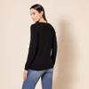 Amazon Essentials Women's Regular-Fit Lightweight Long-Sleeve V-Neck Sweater (Available in Plus Size), Black, X-Small view 3