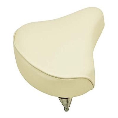 Alta Beach Cruiser Vinyl Bike Saddle, Multiple Colors. (White)