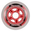 Powerslide One Wheels Inline Wheels Set  Smoke/Red, One view 1