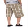 Shaka Wear Mens Cargo Shorts  Casual Plaid Relaxed Loose Fit Elastic Waist Multi Pocket Pants Regular Big Size SP1720 Khaki 2X view 2