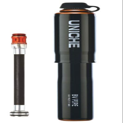UNICHE Tech BV Mini Bike Pump - 110 PSI Small Bike Pump Fits Presta & Schrader Valve, Portable Frame Bicycle Pump for MTB, Gravel Bike, Tubeless Tire Lover - Small-Black