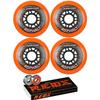 Labeda Asphalt Inline Roller Hockey Wheels 80mm Orange 85A 4-Pack Bones Reds view 1
