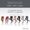 MeMoi Crushed Velvet Stretch Leggings Navy Large/X-Large view 3