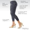 MeMoi Crushed Velvet Stretch Leggings Navy Large/X-Large view 4