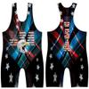 4 Time All American Sublimated Wrestling Singlet  Stitched & Durable Mens Singlet  Singlet for Wrestling, MMA & Powerlifting Wrestling Singlet Youth Boys (USA Black, XS 71-90 lbs.) view 2