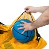 Crown Sporting Goods 39" Mesh Sports Ball Bag with Adjustable Shoulder Strap, Oversize Duffle - Great for Carrying Gym Equipment, Jerseys, & Laundry (Red) view 3