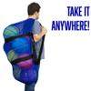 Crown Sporting Goods 39" Mesh Sports Ball Bag with Adjustable Shoulder Strap, Oversize Duffle - Great for Carrying Gym Equipment, Jerseys, & Laundry (Red) view 4