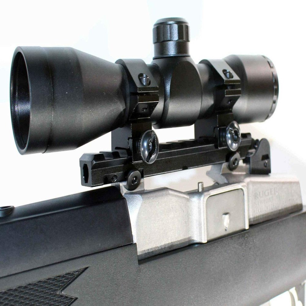 TRINITY 4x32 Scope Sight with with Single Rail Mount for Ruger Model 14 Accessories, Single Rail Mount.