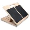 Navaris Slant Board Calf Stretcher - Adjustable Wood Incline Board for Stretching Calves - Wooden Exercise Wedge Tilt Ramp with Surface Grip view 1