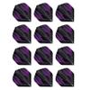 Red Dragon Darts Hardcore Radical Black & Purple Extra Thick Standard Dart Flights - 4 Sets Per Pack (12 Dart Flights in Total) view 1