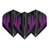 Red Dragon Darts Hardcore Radical Black & Purple Extra Thick Standard Dart Flights - 4 Sets Per Pack (12 Dart Flights in Total) view 2