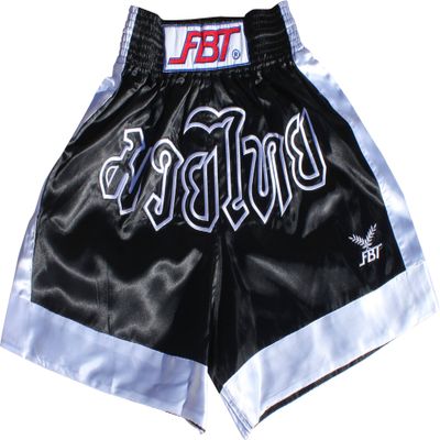 FBT Quality Satin Kick Boxing Shorts with Muay Thai Thailand Script #5663