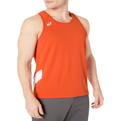 ASICS Team Sweep Singlet, Orange/White, 3X-Large