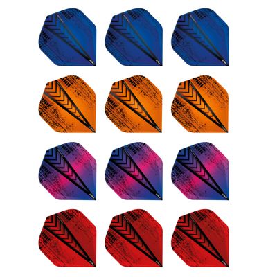 RED DRAGON Hardcore Selection Pack Treads Extra Thick Standard Dart Flights - 4 Sets Per Pack (12 Dart Flights in Total)