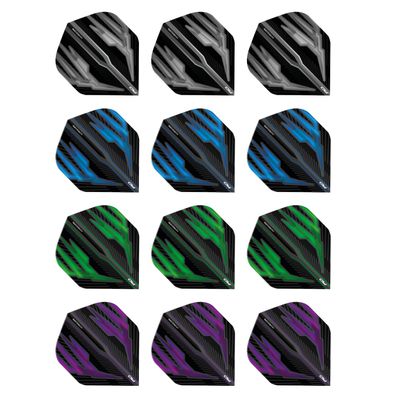 Red Dragon Hardcore Selection Pack Dark Wings Extra Thick Standard Dart Flights - 4 Sets Per Pack (12 Dart Flights in Total)