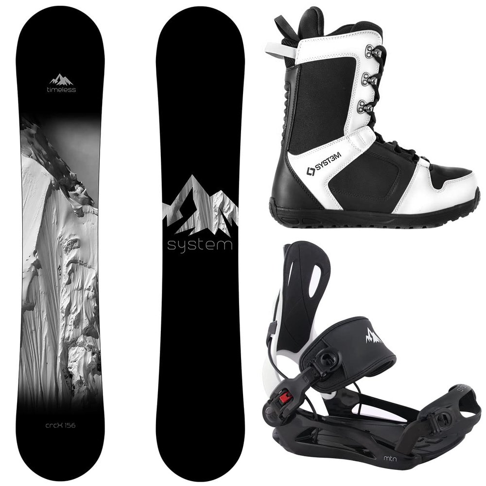 Package-System Timeless Snowboard 163 cm Wide-System MTN Binding XL-System APX Snowboard Boots 13 2019