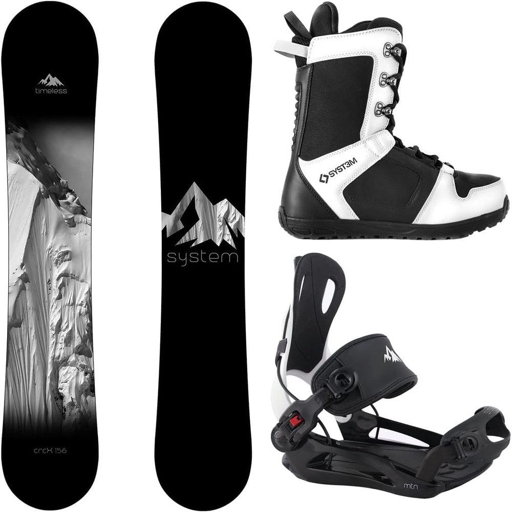 Package-Timeless Snowboard 156 cm-System MTN Binding XL-System APX Snowboard Boots 13 2019