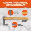 Condor Tool & Knife TravelHawk Axe - Handcrafted Leather Sheath - 1060 High Carbon Steel Camping Axe with a Light Wooden Hickory Handle - 6.6in Blade - 30.3oz view 4