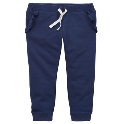 Carter's Girls' Pull-On French Terry Joggers (4-5, Navy)
