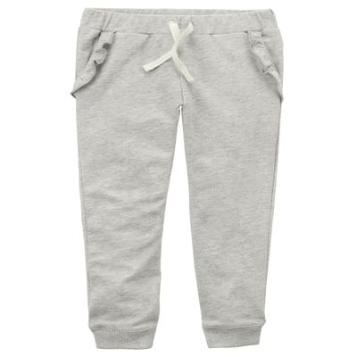 Carter's Girls' Pull-On French Terry Joggers (4-5, Heather)