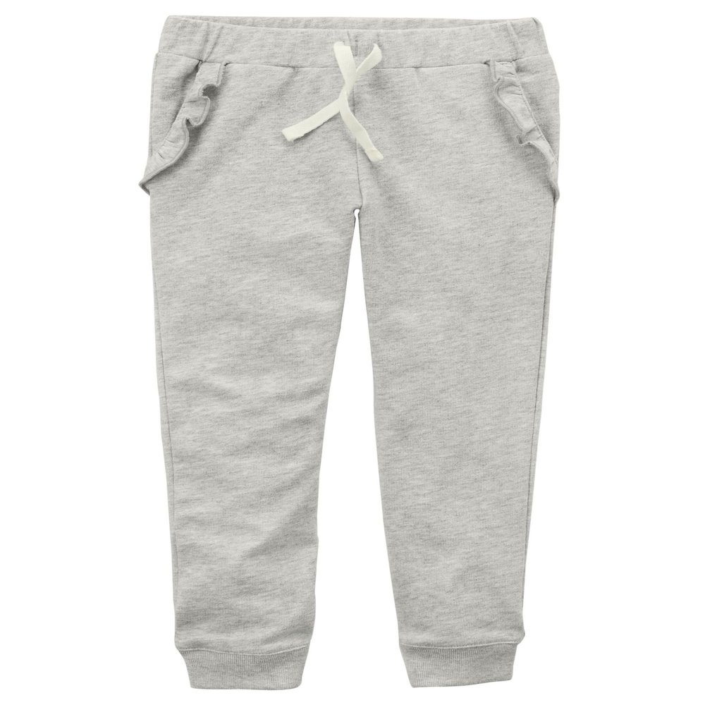 Carter's Girls' Pull-On French Terry Joggers (4-5, Heather)