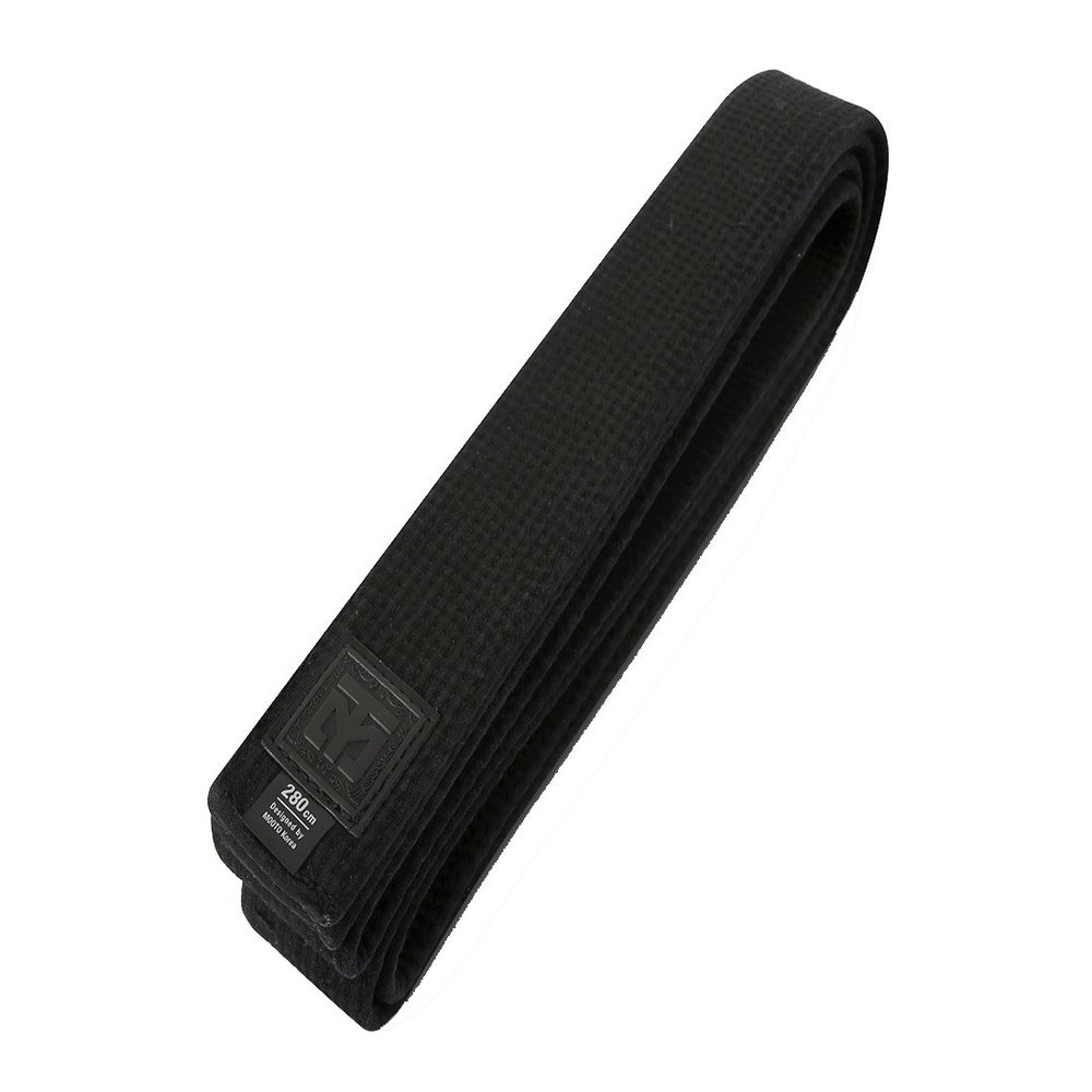 MOOTO DO Black Belt Double Wrap Width 4.5cm/5cm Length 240 to 340cm Taekwondo (Length 260 cm, Width 5cm)