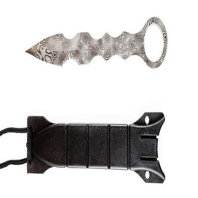 Falcon Tactical Fix Blade For Collection, Gift, and Outdoors Camping Cut Ropes, Branches (Damascus)