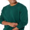 Amazon Essentials Men's Long-Sleeve Crewneck Sweater, 100% Cotton, Big & Tall Options Available, Dark Green, Small view 3