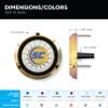 shadow-caster SCR-16 LED Underwater Boat Light - Dual Color Blue/White Combo - Bronze Housing - 60W Suface Mount - Tempered Glass Lens - IP68 Fully Submersible Waterproof view 3