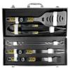 NFL Siskiyou Sports Fan Shop Green Bay Packers Steel Tailgater BBQ Set w/Case 8 piece Gray view 3