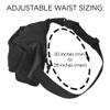 DALIX Small Fanny Pack Waist Pouch S XS Size 24 to 31 in Black view 3
