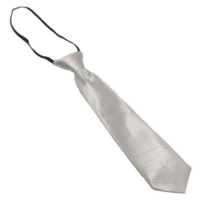 List A KIDS NECKTIE Selections for Boys/Girls in Fashion Design - PRETIED w/Elastic Band Novelty Designer Neck Tie for Tuxedo/Dress Up (White)
