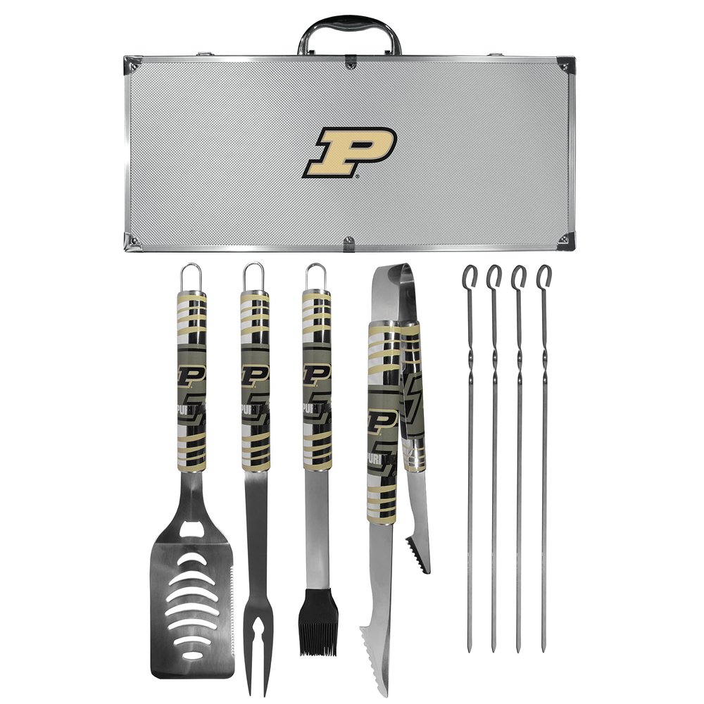 NCAA Siskiyou Sports Fan Shop Purdue Boilermakers Steel Tailgater BBQ Set w/Case 8 piece Gray