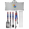 NCAA Siskiyou Sports Fan Shop Kansas Jayhawks Steel Tailgater BBQ Set w/Case 8 piece Gray view 1